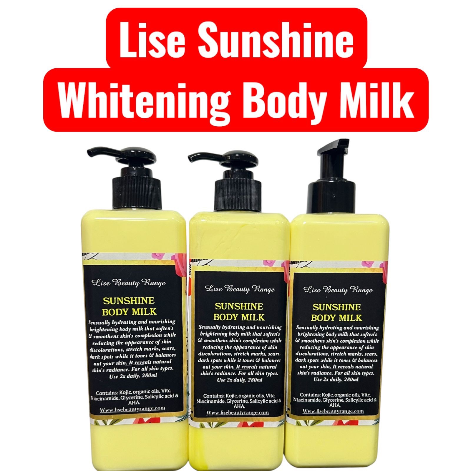 Lise Sunshine whitening Body Milk  500ml