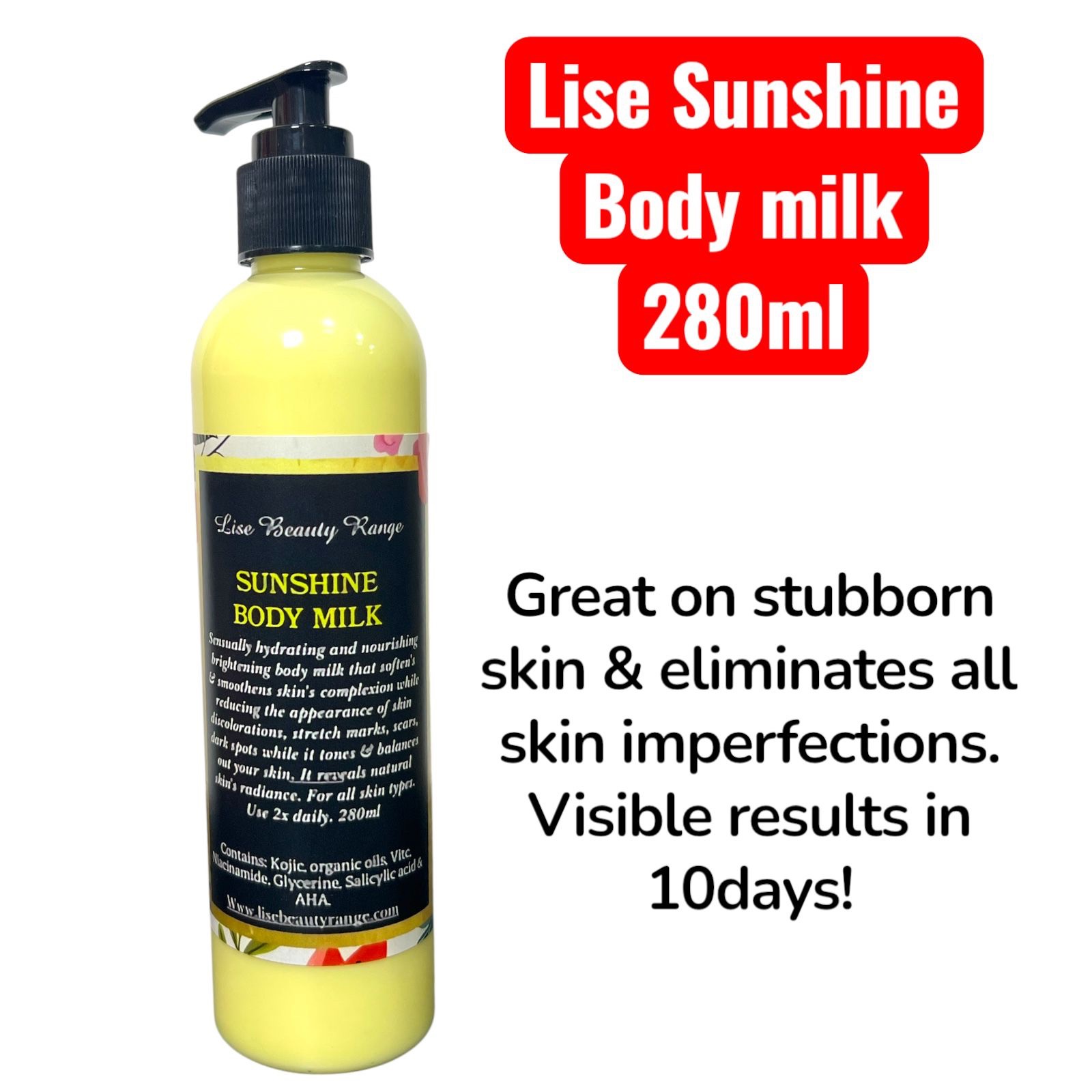 Lise Sunshine Whitening Body Milk 280ml