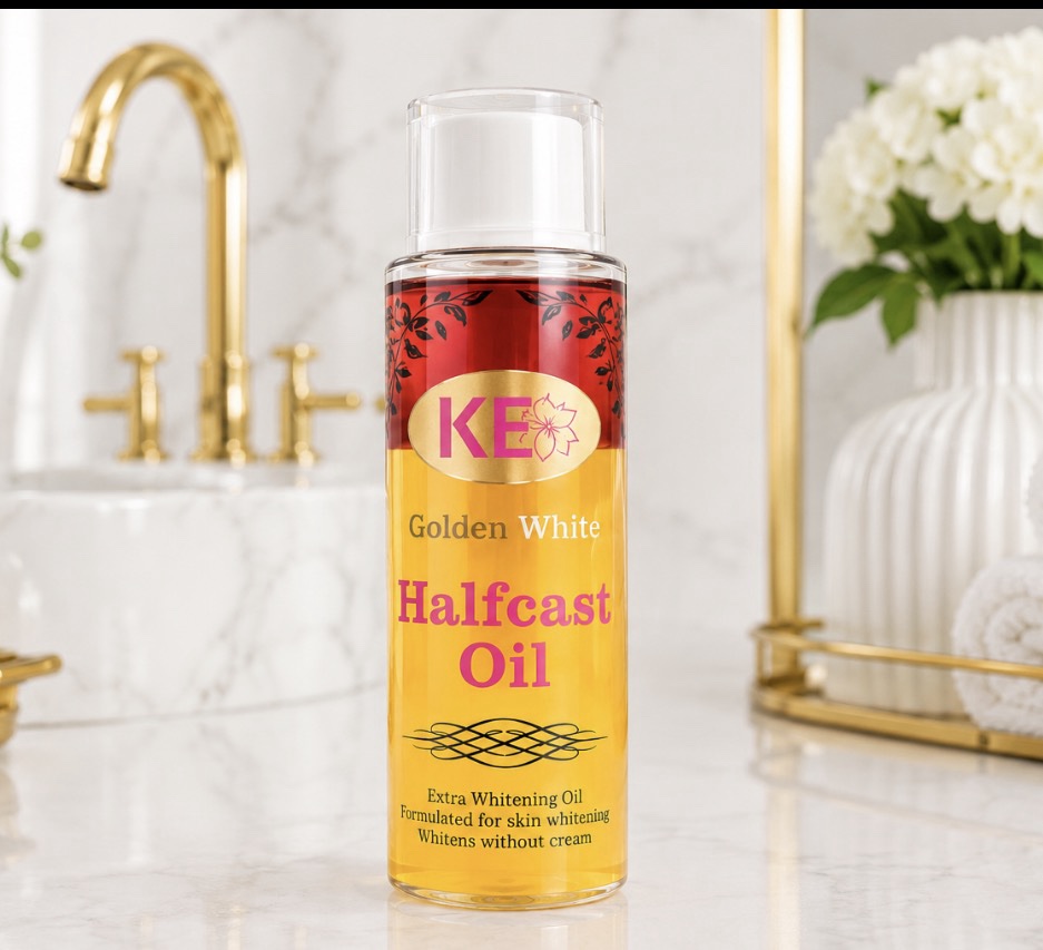 KE Golden White Halfcast Oil 300ml Original Brightening Body Oil