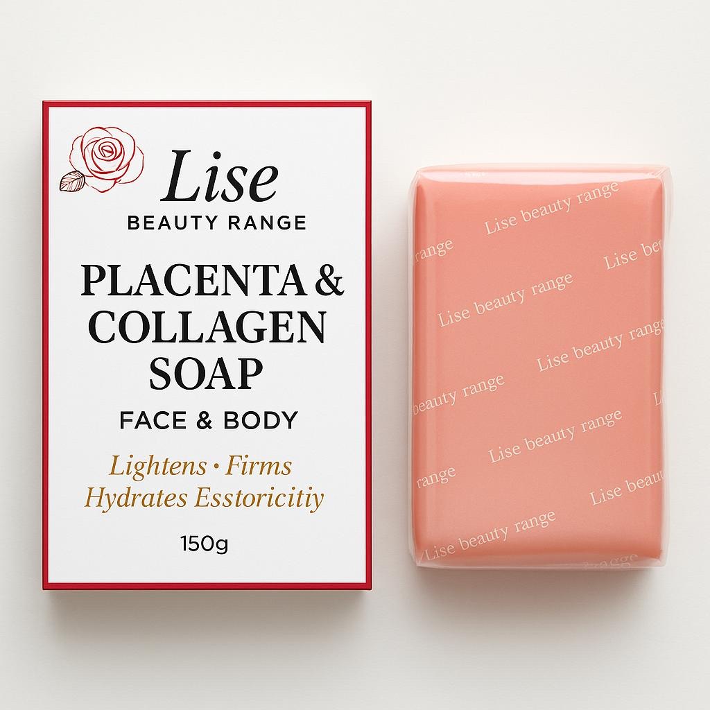 Lise Placenta Collagen Face & Body Soap Brightening, Firming & Youthful Glow