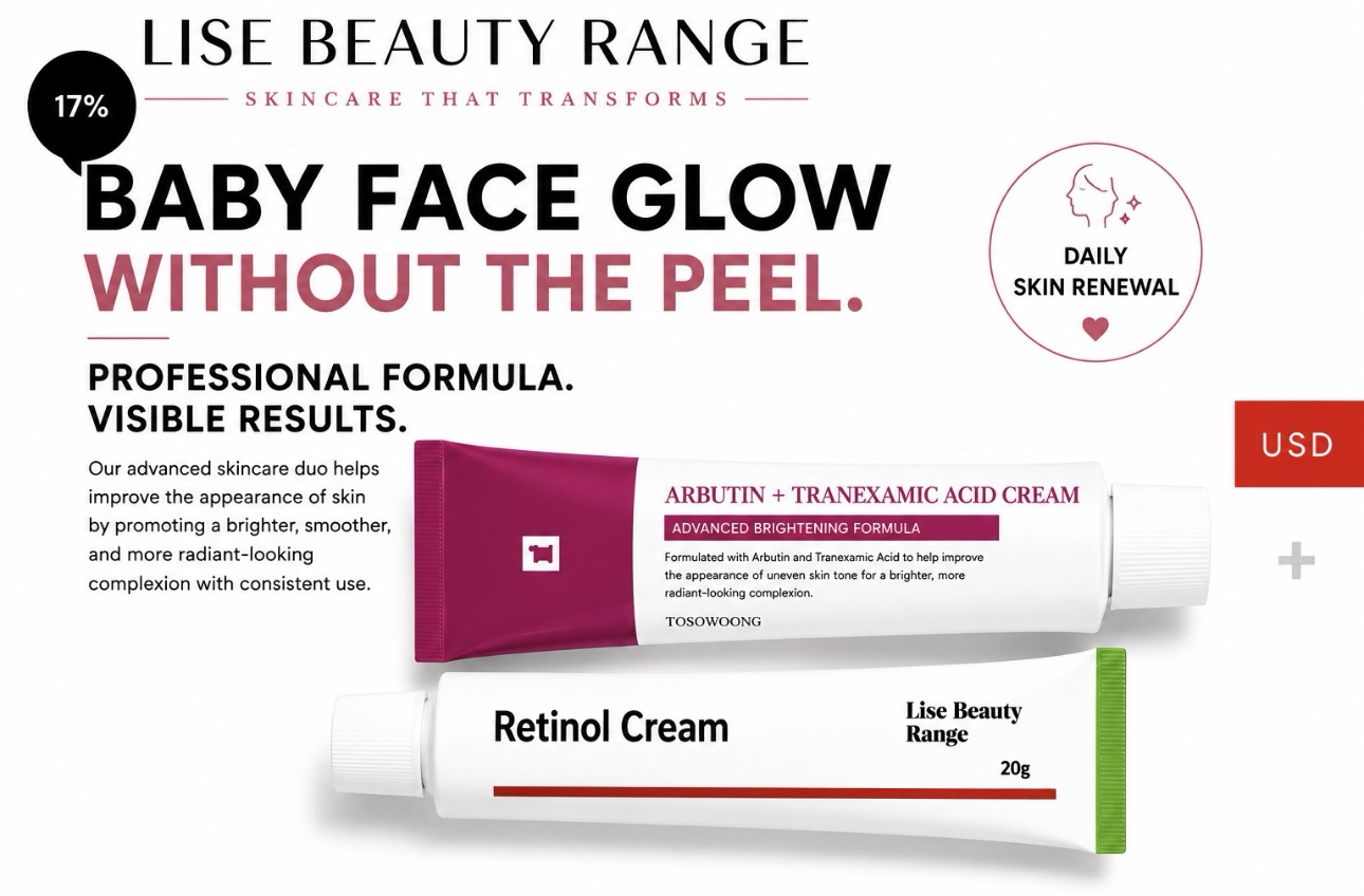 Arbutin + Tranexamic Acid Brightening Duo with Retinol Renewal Cream