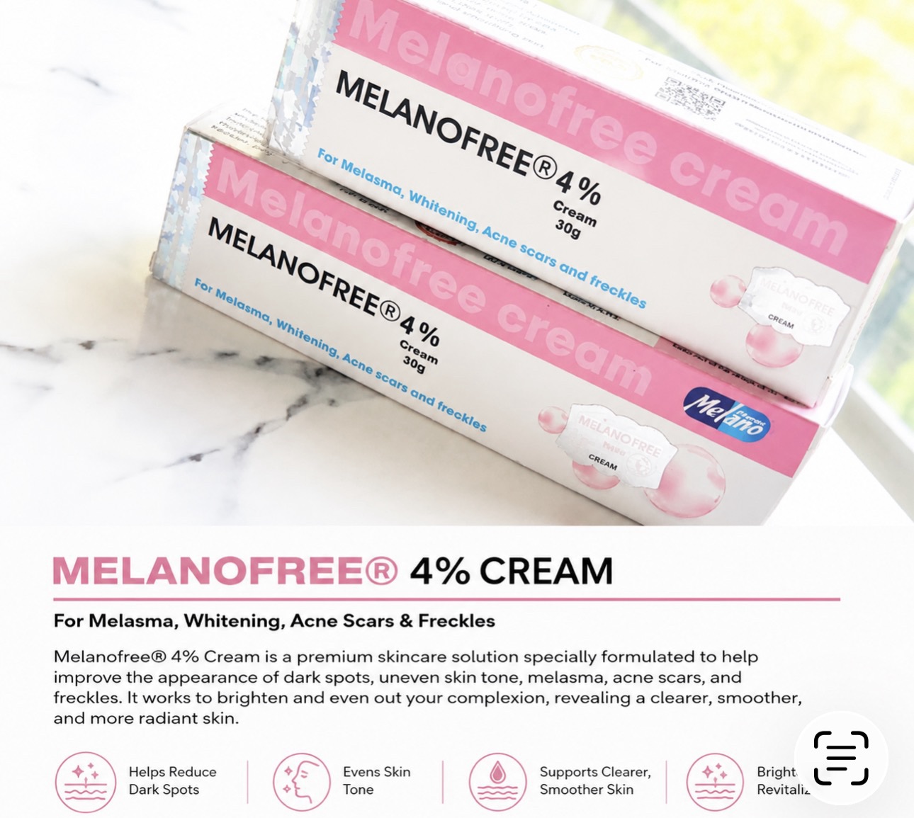 Melanofree® 4% Brightening Cream | Dark Spot & Uneven Skin Tone Cream