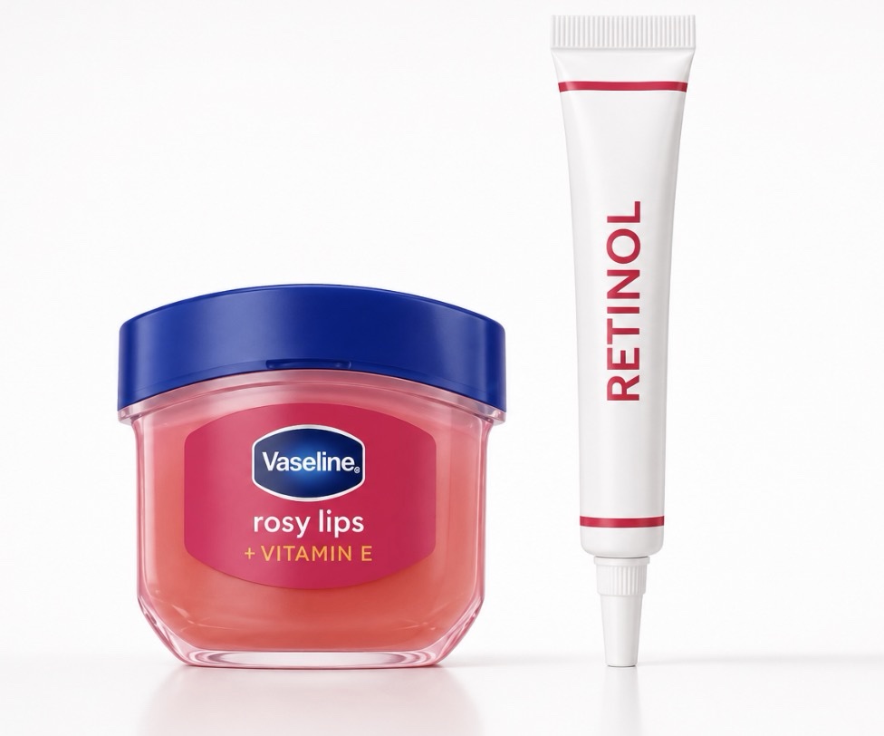 Retinol & Rosy Lips Duo – Retinol Skincare Cream + Vaseline Rosy Lips with Vitamin E | Lise Beauty Range