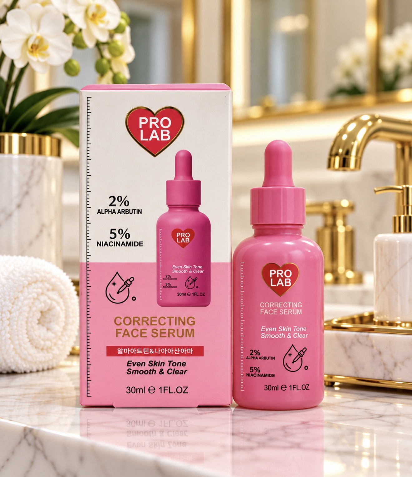 Pro Lab Correcting Face Serum – 2% Alpha Arbutin + 5% Niacinamide – 30ml
