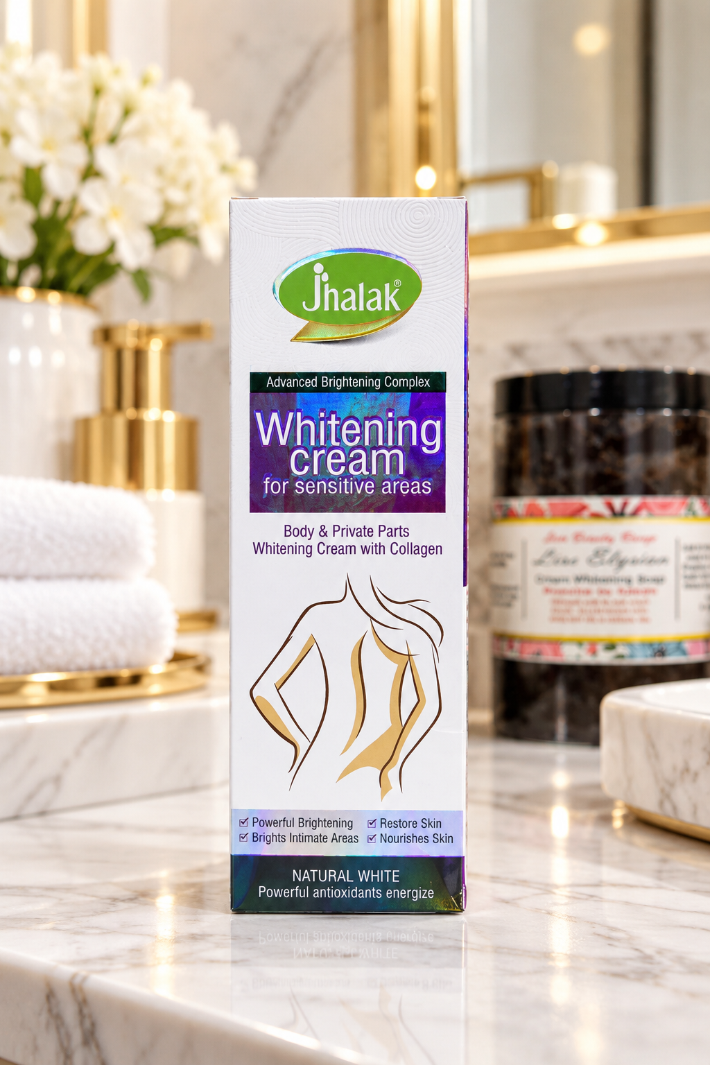 Jhalak Whitening Cream for Sensitive Areas with Collagen – Body & Intimate Skin Care