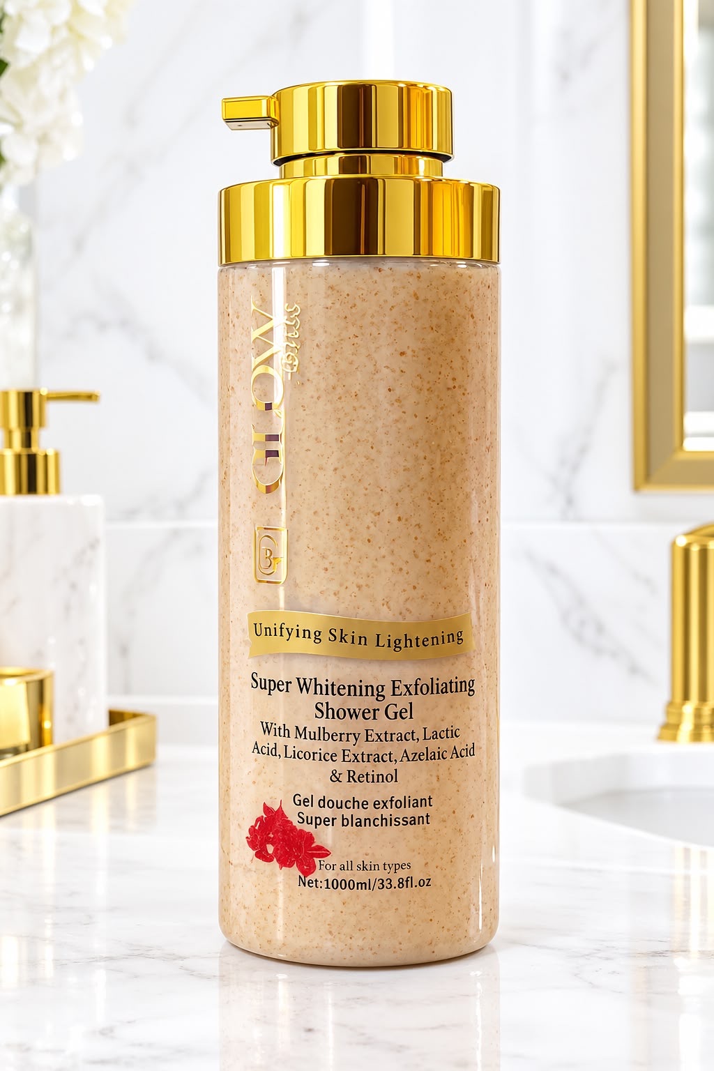 Glow Bliss whitening Exfoliating body wash GOLD 1000ml