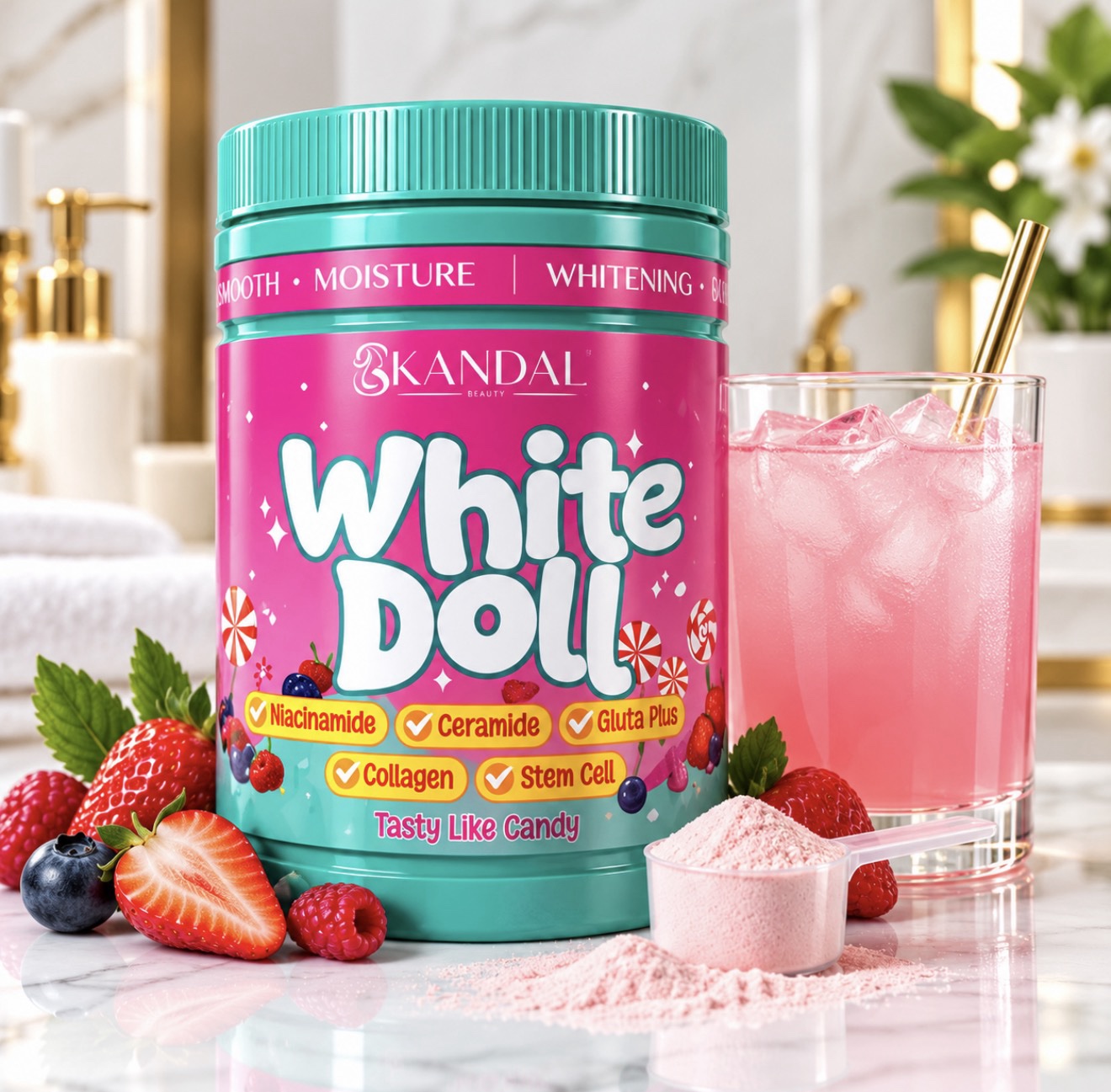 White Doll Powder Drink Supplement – Glutathione, Collagen & Niacinamide | Lise Beauty Range